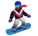 Save a figure Snowboard emotion by Huawei  without a background in PNG