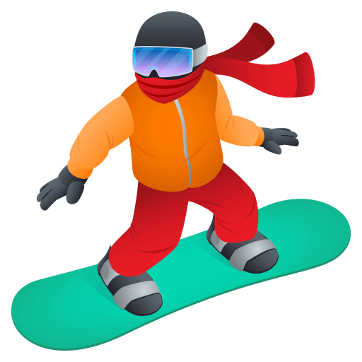 Download pics Snowboarder symbol by JoyPixels on a translucent background in PNG