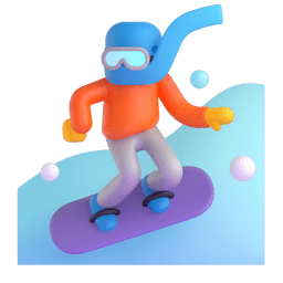 Download image Snowboarding smiley-emoji by Microsoft Teams for PC and Android on a translucent background in PNG