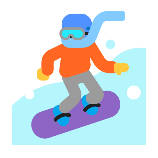 Upload pics Snowboard emoji-smiley by Microsoft 11 no background in PNG