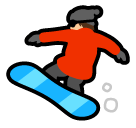 Download a figure Snowboarding emoji-emoticon by Japanese mobile phone on a colorless background in PNG