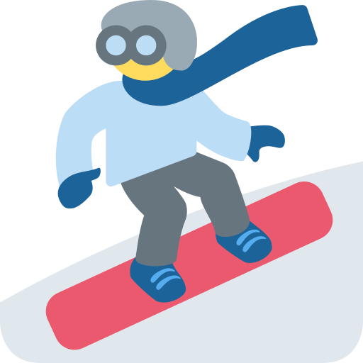 Save pics Snowboarder emoticon on Twitter / X for PC оn a transparent background in png