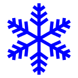 Save a pic Snowflake symbol by Japanese Docomo mobile on a translucent background in png