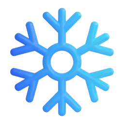 Download pictures Snowflake emoji by Microsoft Teams for PC and Android no background in PNG