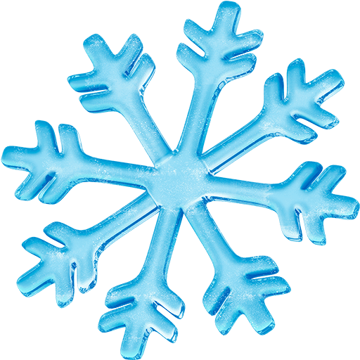 Copy a picture Snowflake smiley by Twitter on a colorless background in PNG