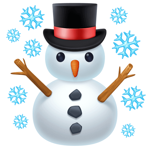 Upload figures Snowing Snowman emoticon by Facebook without a background in PNG