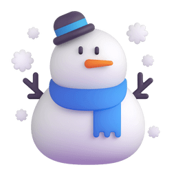 Upload a drawing Snowing Snowman smiley by Microsoft Teams for PC and Android no background in png