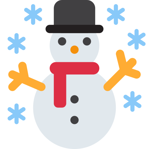 Upload a figure Snowing Snowman emoticon on Twitter / X for PC on a translucent background in png