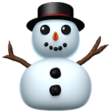 Upload a figure Snowman symbol from Apple iOS without a background in png