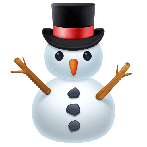 Download a picture Snowman emotion by Facebook on a translucent background in PNG