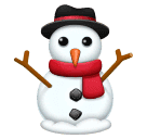 Upload a pic Snowman emoji by Huawei  without a background in png