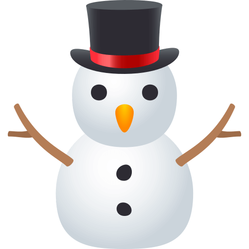 Upload image Snowman emoticon by JoyPixels оn a transparent background in png