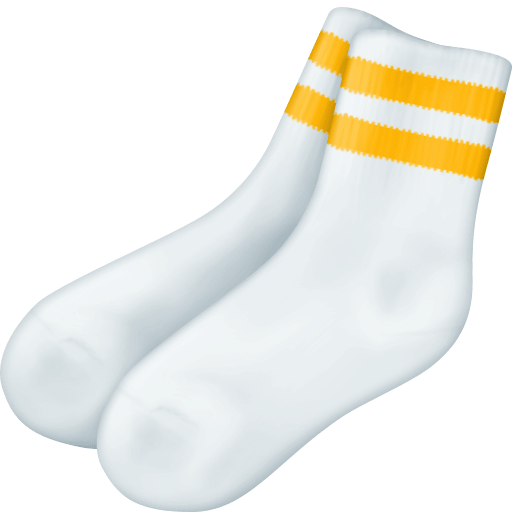 Закачать фигуру смайла Носок от Фейсбук на просвечивающем фоне в пнг