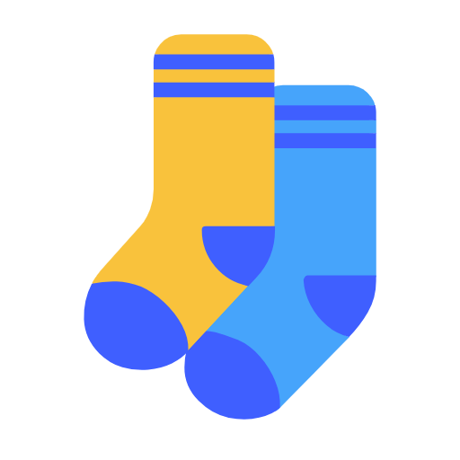 Скачать фигуру иконки Носочки от Microsoft 11 без фона в пнг