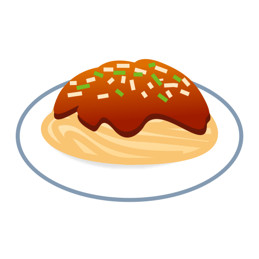 Copy a photo Spaghetti emotion by Emojidex on a translucent background in PNG