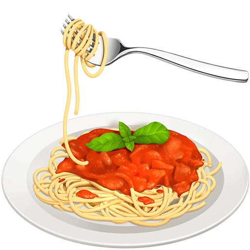Upload photos Spaghetti emoticon by Twitter on a clean background in png