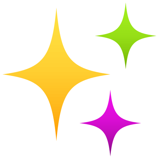 Upload a drawing Glitter emoji by JoyPixels on a colorless background in PNG