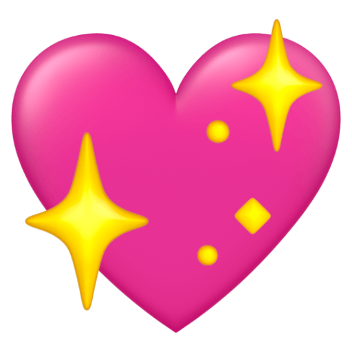 Save a pic Stars Heart emoji from Google Android on a translucent background in png
