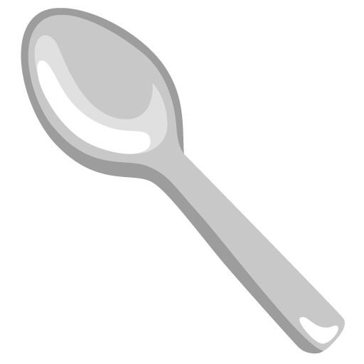 Save figures Teaspoon symbol of emotion created by Google on a clean background in png