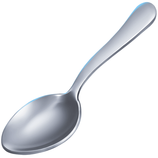 Download a pic Teaspoon emoji by Twitter on a colorless background in png
