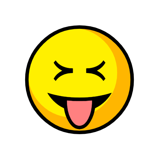 Upload a figure Face with Stuck-Out Tongue and Squinting Eyes smiley-emoji from Catrinity computer font on a clean background in PNG