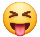 Save a picture Face with Stuck-Out Tongue and Tightly-Closed Eyes emoji-smiley by Huawei  no background in PNG