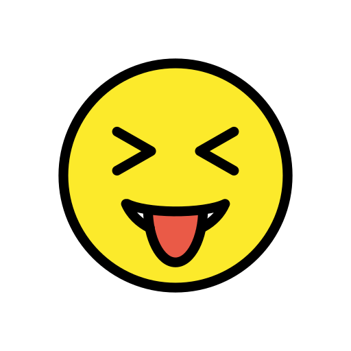 Save pics Face with Stuck-Out Tongue and Squinting Eyes emoji-smiley by HfG Schwäbisch Gmünd on a clean background in PNG