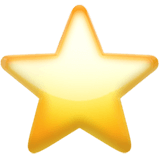 Copy photos Star symbol from Apple iOS on a translucent background in png