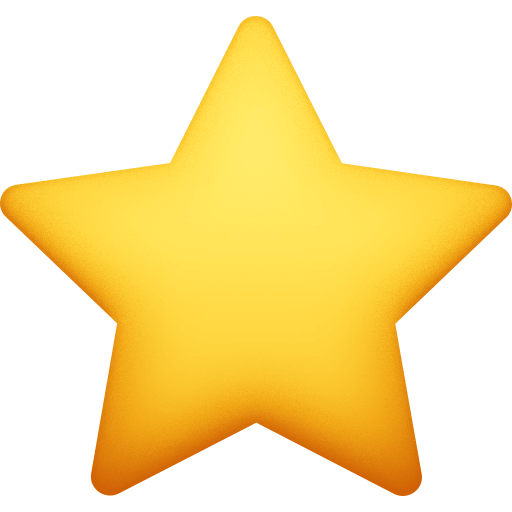 Upload pics Gold Star emoticon by Facebook оn a transparent background in PNG
