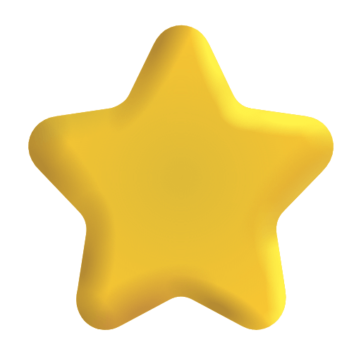 Download figures Five Pointed Star emoji-smiley of the Microsoft set on a colorless background in PNG