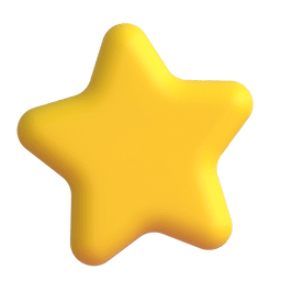 Copy drawings Five Pointed Star emoji-emoticon by Microsoft Teams for PC and Android on a translucent background in PNG