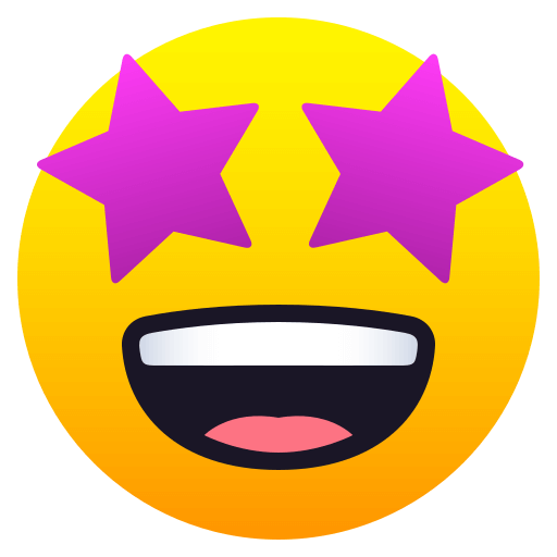 Копировать фотографии изображения эмоции
 Лицо с глазами-звёздами от JoyPixels на прозрачном фоне в PNG