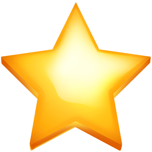 Download a figure Gold Star smiley-emoji by Twitter on a translucent background in png