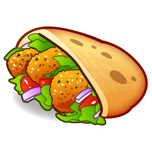Скопировать картинку эмотикона Донер-кебаб от Emojidex без фона в ПНГ