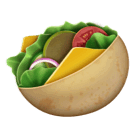 Скачать изображение эмотика Шаурма в пите от Huawei на чистом фоне в пнг