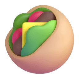 Скопировать изображение смайла Шаверма в пите от Microsoft и Андроида на просвечивающем фоне в пнг