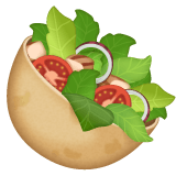 Загрузить фотографии эмотика Сэндвич с питой от WhatsApp для Android и ПК на просвечивающем фоне в PNG