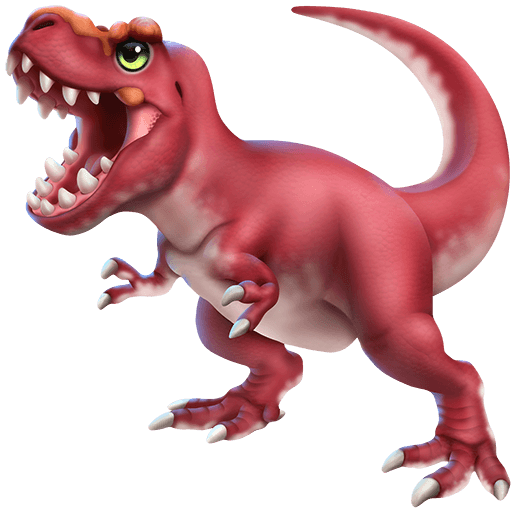 Copy a picture Tyrannosaurus Rex emoji-smiley by Twitter on a colorless background in PNG