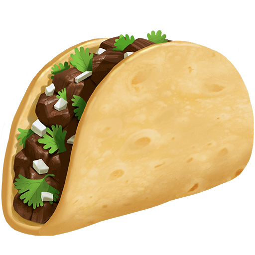 Загрузить картинку смайлика Тако от Твиттера на просвечивающем фоне в png