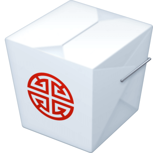 Скопировать фотку иконки Коробка для еды на вынос от Фейсбук на просвечивающем фоне в ПНГ