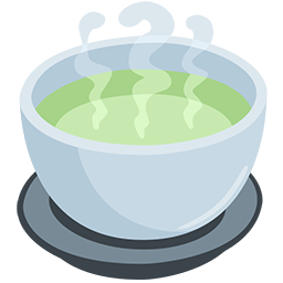 Закачать фото картинки-смайла Чашка зеленого чая от платформы Facebook Messenger на просвечивающем фоне в PNG