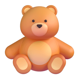 Save a picture Teddy Bear emoji by Microsoft Teams for PC and Android on a translucent background in png