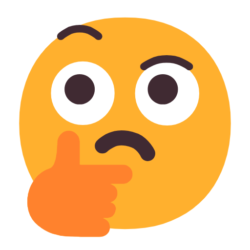 Copy photos Thinking Face emotion by Microsoft 11 on a clean background in png