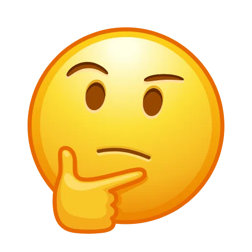 Download a drawing Thinker emoticon of iOS Telegram оn a transparent background in webp