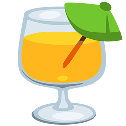 Copy pictures Tropical Drink emoticon by Facebook's Messenger platform оn a transparent background in png
