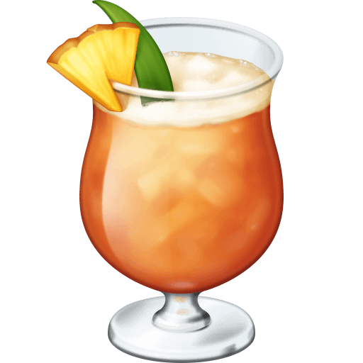 Download pics Tiki Drink symbol of emotion by Facebook on a colorless background in PNG