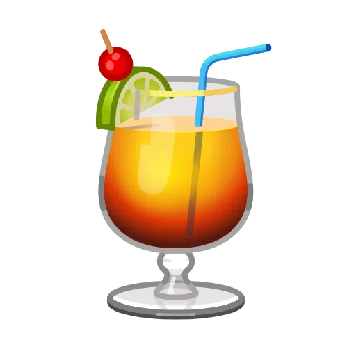 Upload photos Tropical Drink symbol of iOS Telegram on a translucent background in WEBP