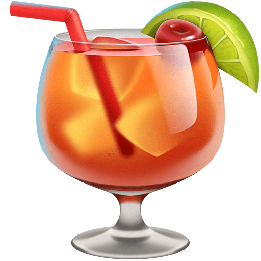 Save pictures Tropical Drink smiley by Twitter on a clean background in PNG