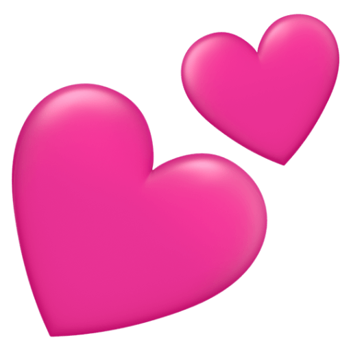 Save figures Small Hearts emoji-emoticon from Google Android on a clean background in PNG