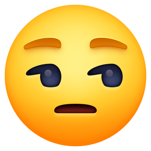 Upload a drawing Side-Eye emoji by Facebook on a clean background in png